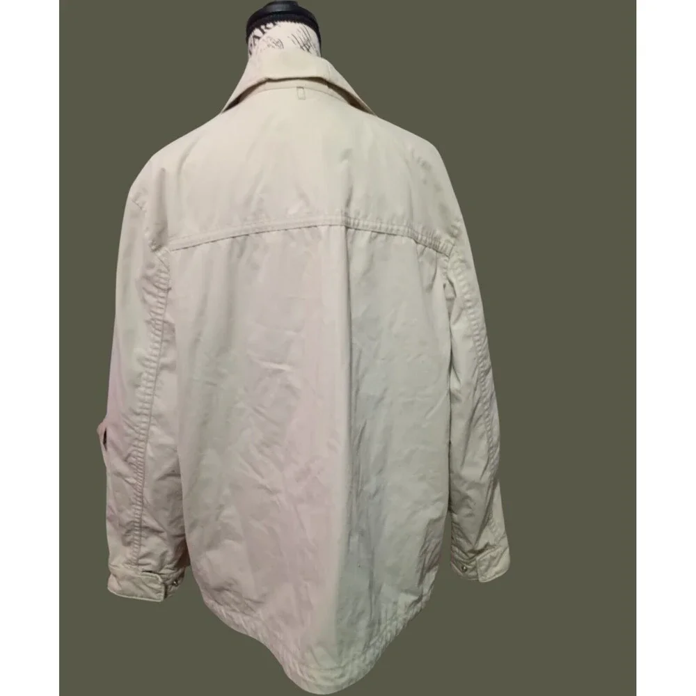 Banana Republic Cargo Safari Jacket Mens Large Utility Khaki‎ A39